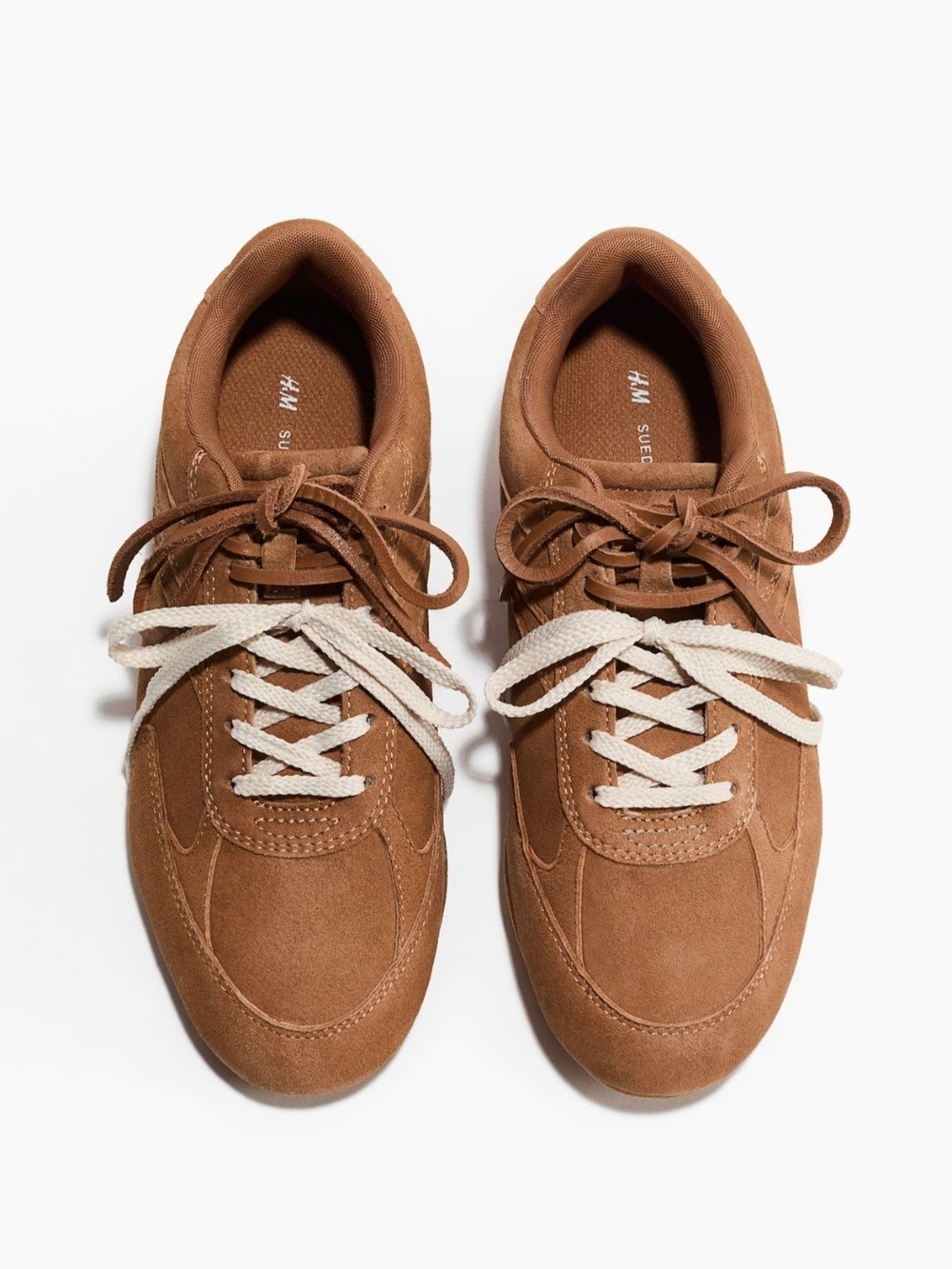 H&M PREMIUM SELECTION Suede Lace-Up Sneakers size 39 US 8